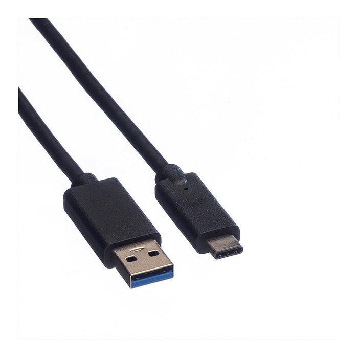 ROLINE Cable USB 3.2 Gen 1 A-C, 0,5 m, Negro