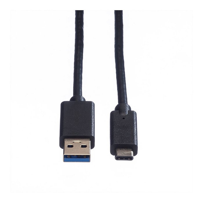 ROLINE Cable USB 3.2 Gen 1 A-C, 0,5 m, Negro