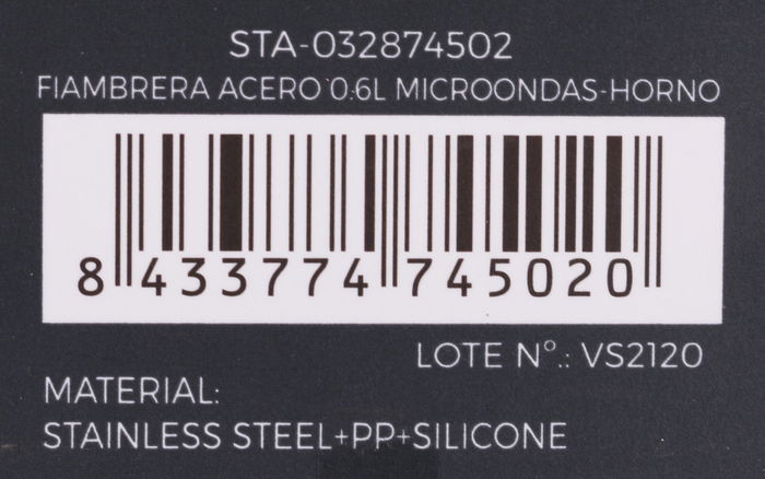 Santa Clara Fiambrera de Acero 0.6 Litros para Microondas y Horno, 17 cm Largo x 13.1 cm Ancho x 6.1 cm Alto (12 Unidades)