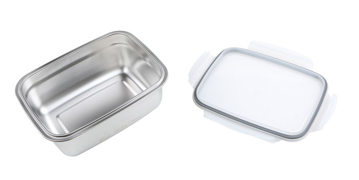 Santa Clara Fiambrera de Acero 0.6 Litros para Microondas y Horno, 17 cm Largo x 13.1 cm Ancho x 6.1 cm Alto (12 Unidades)