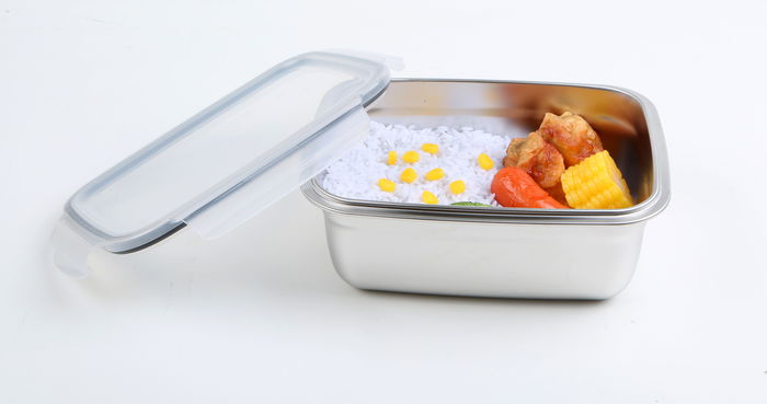 Santa Clara Fiambrera de Acero 0.6 Litros para Microondas y Horno, 17 cm Largo x 13.1 cm Ancho x 6.1 cm Alto (12 Unidades)