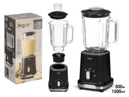 ARGON Batidora de Vaso con Vaso de Vidrio 1,5 L