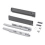 Emuca Cajón exterior Vertex con regulación 3D de altura 83mm, 40kg, profundidad 450mm, Acero, Gris antracita
