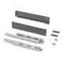 Emuca Kit para cajón exterior Vertex con regulación 3D, 83mm de altura, 450mm de profundidad, Gris antracita