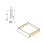 Emuca Kit para cajón exterior Vertex con regulación 3D, 83mm de altura, 450mm de profundidad, Gris antracita
