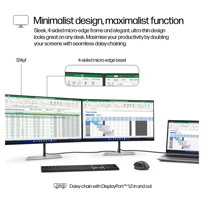 HP Serie 7 Pro 724pf Monitor FHD 23,8 IPS 100 Hz Black/Silver HP Serie 7 Pro 724pf Monitor FHD 23,8 IPS 100 Hz Black/Silver