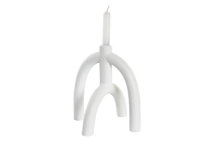 DKD Home Decor Candelabro Blanco Resina 21.5 x 23 x 21.5 cm