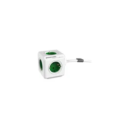 Allocacoc Powercube Extended - Regleta/Base de Enchufe 5 CEE 7/4 Schuko, 220-240V, Cable 1.5m