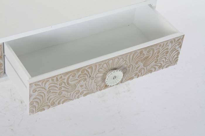 DKD Home Decor Mesa de Centro Mandala Abeto Marrón Claro