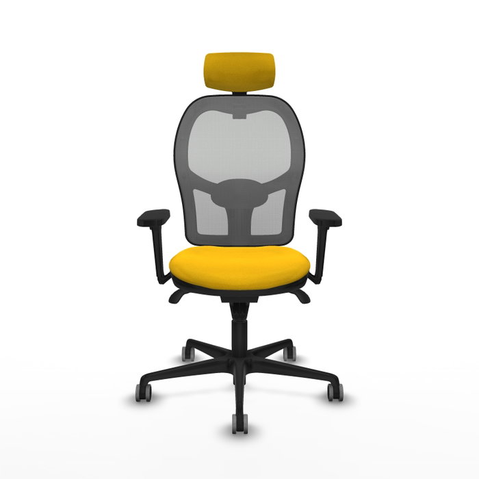 PIQUERAS Y CRESPO Silla de oficina Jorquera con mecanismo Sincro, Amarillo y Gris PIQUERAS Y CRESPO Silla de oficina Jorquera con mecanismo Sincro, Amarillo y Gris