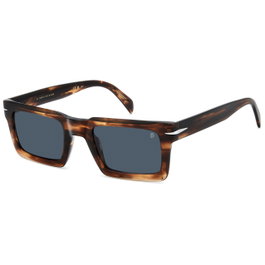 David Beckham DB-7126-S-EX4 con montura marrón y cristal azul