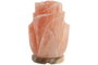 DKD Home Decor Lámpara de sobremesa de sal del Himalaya Flor 12x12x18 cm