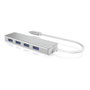 ICY BOX IB-HUB1425-C3 Hub USB-C con 4 Puertos USB 3.0 Plata