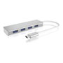 ICY BOX IB-HUB1425-C3 Hub USB-C con 4 Puertos USB 3.0 Plata