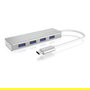 ICY BOX IB-HUB1425-C3 Hub USB-C con 4 Puertos USB 3.0, Plata