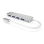 ICY BOX IB-HUB1425-C3 Hub USB-C con 4 Puertos USB 3.0 Plata