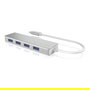 ICY BOX IB-HUB1425-C3 Hub USB-C con 4 Puertos USB 3.0, Plata
