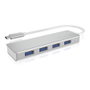 ICY BOX IB-HUB1425-C3 Hub USB-C con 4 Puertos USB 3.0 Plata
