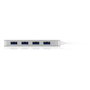 ICY BOX IB-HUB1425-C3 Hub USB-C con 4 Puertos USB 3.0 Plata