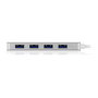 ICY BOX IB-HUB1425-C3 Hub USB-C con 4 Puertos USB 3.0 Plata