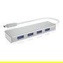 ICY BOX IB-HUB1425-C3 Hub USB-C con 4 Puertos USB 3.0, Plata