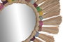 DKD Home Decor Set de 4 Decoraciones de Pared de Rafia y Cristal