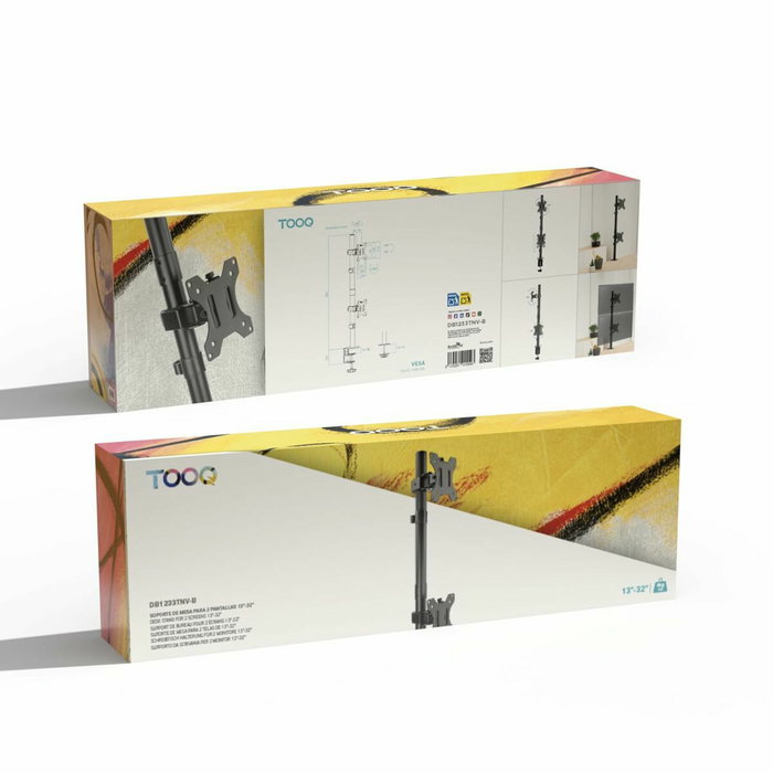 Tooq Soporte de Mesa Vertical para 2 Pantallas 13-32 pulgadas DB1233TNV-B