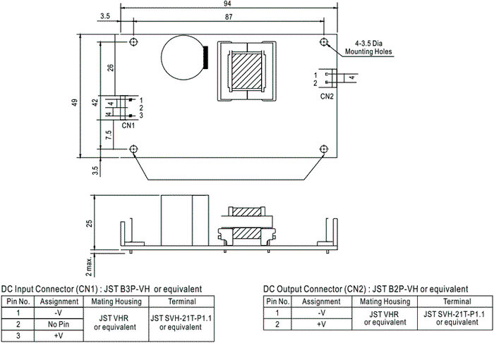 MEAN WELL PSD-15A-12 Convertidor DC/DC 15W 12VDC