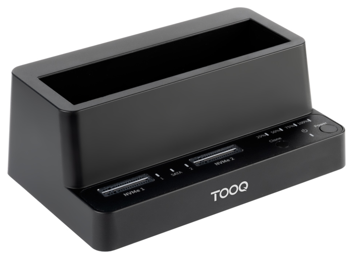 Tooq Docking Station TQDS-502B con 2x SSD M.2 NVMe y 1x SATA 2,5/3,5 Pulgadas