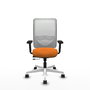 PIQUERAS Y CRESPO Silla de oficina Zulema Naranja y Blanco