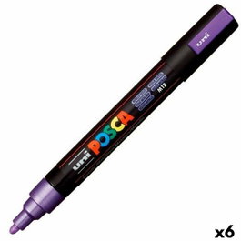 POSCA Marcador PC-5M Violeta Metálico Punta Bala (Set de 6)