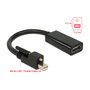 DeLOCK Adaptador mini DisplayPort 1.2 a HDMI hembra 4K negro