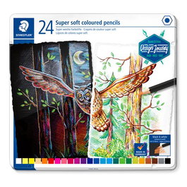 Lapices De Colores Staedtler Design Journey Super Soft 149C Estuche Metal De 24