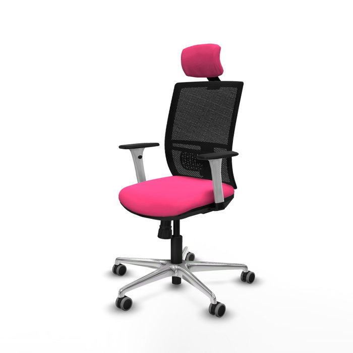 PIQUERAS Y CRESPO Silla de oficina Yunquera Rosa y Negro