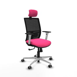 PIQUERAS Y CRESPO Silla de oficina Yunquera Rosa y Negro