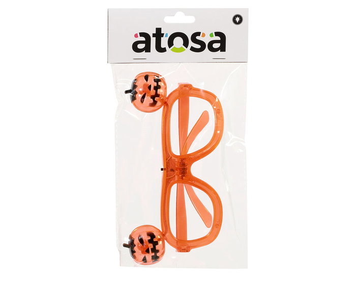 Gafas Decorativas con Calabazas Naranjas Iluminadas para Halloween 2025 - Accesorio de Disfraz