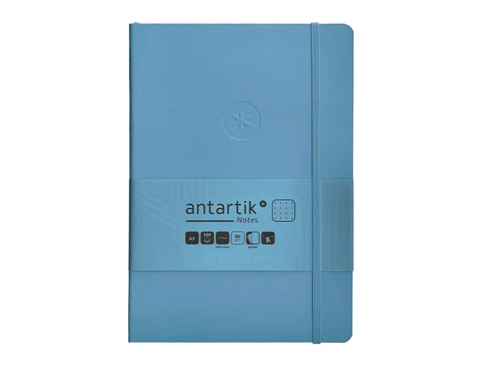 Antartik Cuaderno A5 Tapa Blanda Hojas Puntos Azul Claro 80 Hojas 80gr FSC