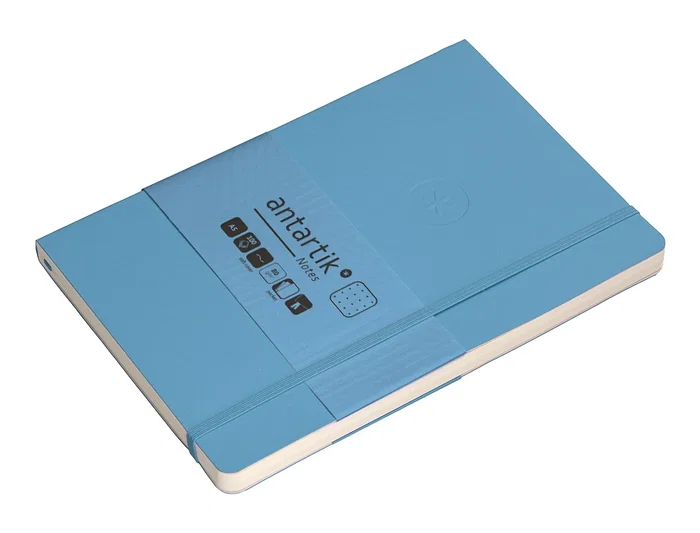 Antartik Cuaderno A5 Tapa Blanda Hojas Puntos Azul Claro 80 Hojas 80gr FSC