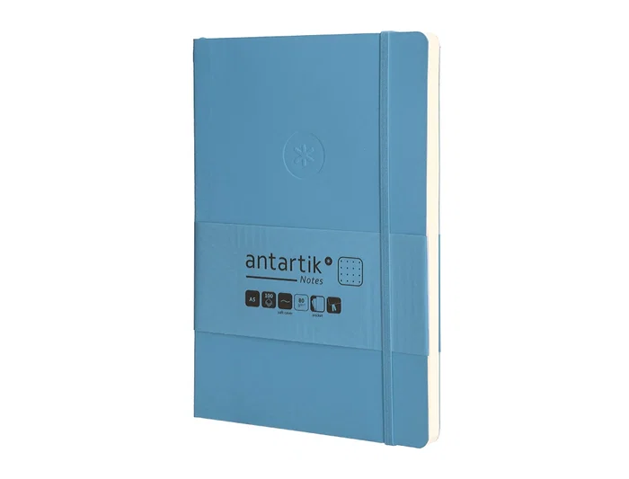 Antartik Cuaderno A5 Tapa Blanda Hojas Puntos Azul Claro 80 Hojas 80gr FSC
