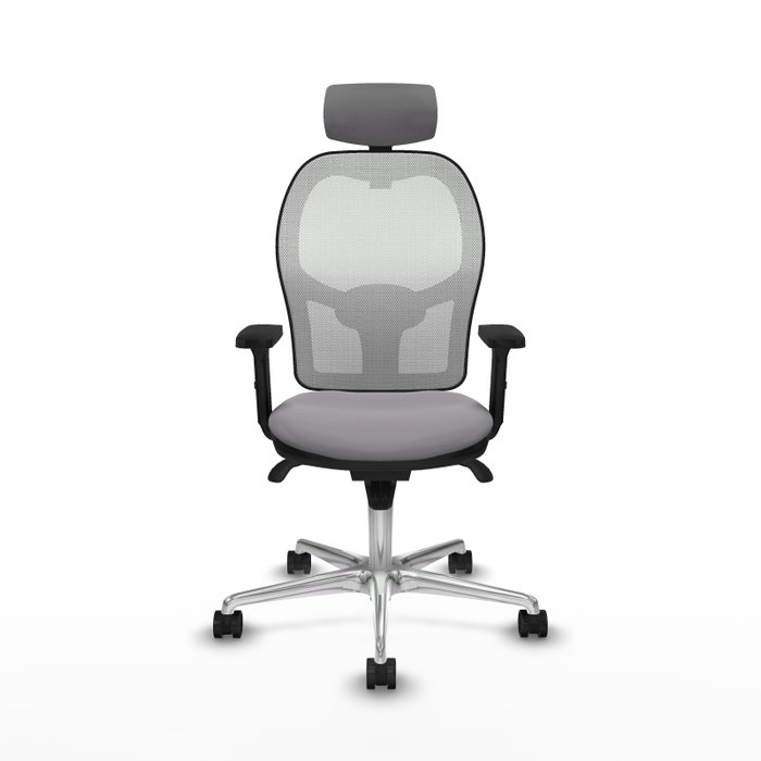 PIQUERAS Y CRESPO Silla de oficina Jorquera con mecanismo Sincro, Gris y Blanco