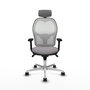 PIQUERAS Y CRESPO Silla de oficina Jorquera con mecanismo Sincro, Gris y Blanco