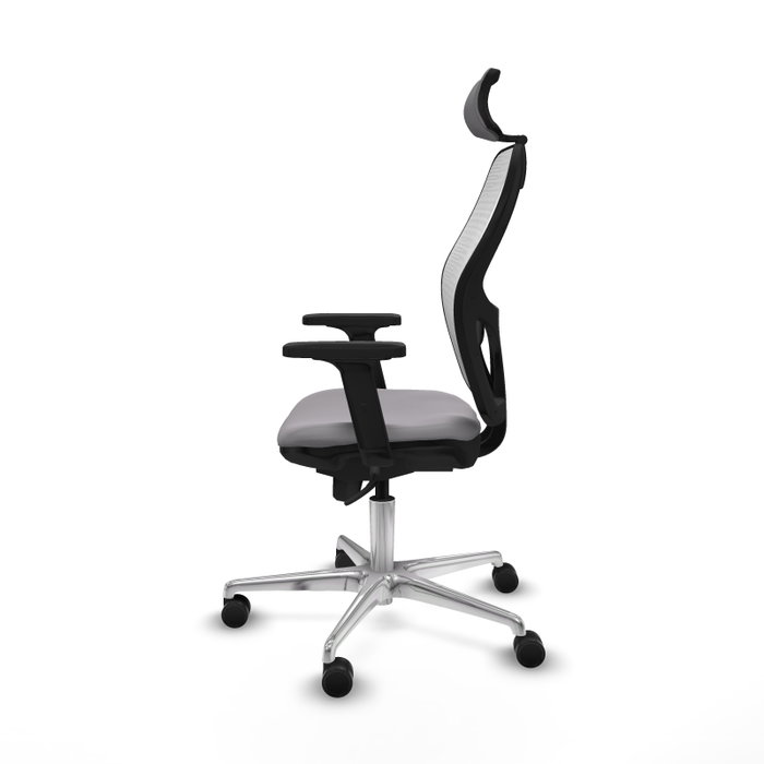 PIQUERAS Y CRESPO Silla de oficina Jorquera con mecanismo Sincro, Gris y Blanco