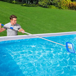 Bestway Palo Aluminio Piscina Telescopio 457 cm Retractilado Jardin