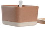 DKD Home Decor Set de Aperitivo de Porcelana y Bambú Multicolor, 8 Piezas