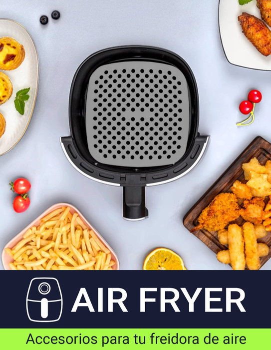 Quttin Base de Silicona Cuadrada para Air Fryer 18.5 cm Quttin Base de Silicona Cuadrada para Air Fryer 18.5 cm