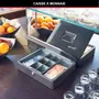 Master Lock Caja de monedas M 8 compartimentos Acero Negro con Bandeja Extraíble y Manija Integrada