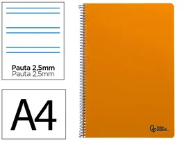Liderpapel Cuaderno Espiral Smart A4 Tapa Blanda Naranja