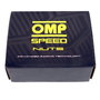 OMP SPEED Juego de 20 Tuercas de Aluminio Morado M12x1.25 Llave 19mm 40mm