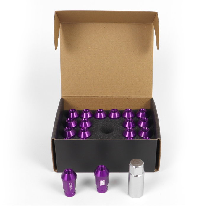 OMP SPEED Juego de 20 Tuercas de Aluminio Morado M12x1.25 Llave 19mm 40mm OMP SPEED Juego de 20 Tuercas de Aluminio Morado M12x1.25 Llave 19mm 40mm