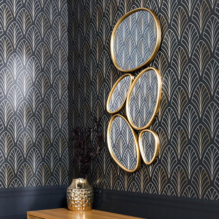 Home Deco Factory Juego De 5 Espejos Forma Orgánica Colección Cocooning